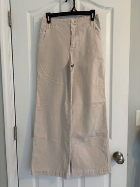 Wide Leg Cream Pants